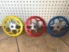 BMX Bicycle Sprocket Chainring 48T Single Speed Steel/Alloy RED BLUE GOLD