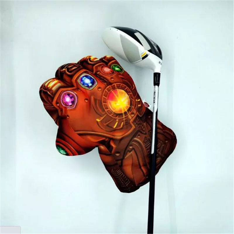 NEW Superhero Thanos Glove Avengers Golf Driver Head cover Case Protector 460cc NEW Superhero Thanos Glove Avengers Golf Driver Head cover Case Protector 460cc