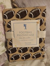 Pottery Barn Kids Football Standard Pillowcase NIP