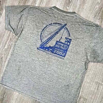 Vintage Y2K Gray Work T Shirt Vtg Distressed Paper Thin Burnout Pocket Tee XXL