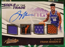 2017-18 Absolute FRANK MASON III Tools Of The Trade Quad Jersey Ball Auto RC /99
