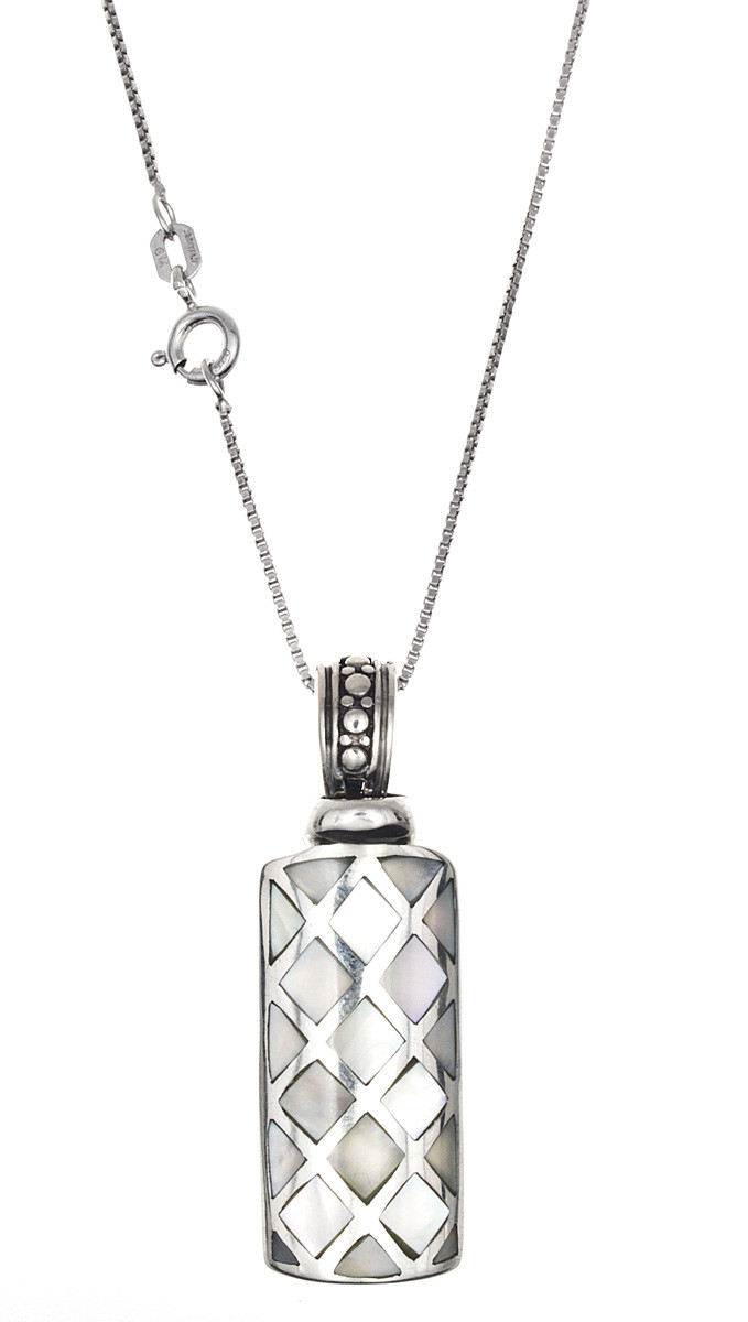 Женское ожерелье с прямоугольной подвеской-цепочкой серебристого цвета для женщин 11790₽