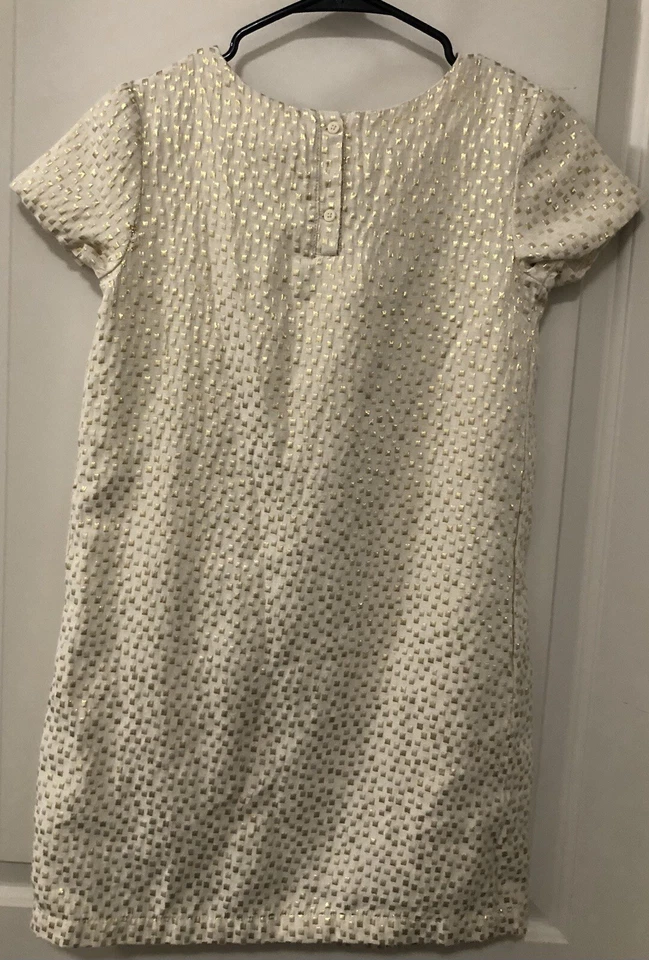 Vestido Gap Niñas Crema Y Dorado Talla XL (12-13) Foto 2 de 4