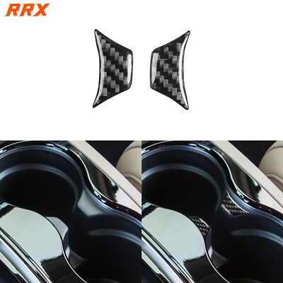 Real Carbon Fiber Water Cup Holder Cover Trim For Honda Ridgeline Passport Pilot