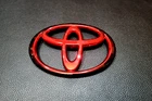 TOYOTA RED - BLACK GR 120MM LOGO EMBLEM BADGE FOR REAR  VIOS YARIS SEDEN 07-2012