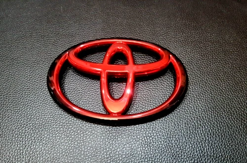 TOYOTA RED - BLACK GR 120MM LOGO EMBLEM BADGE FOR REAR  VIOS YARIS SEDEN 07-2012