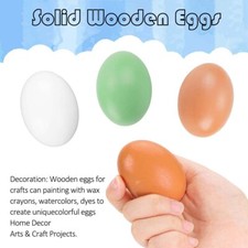Uova vuote in legno liscio non verniciate uova finte manuale graffiti dipinte fai da te