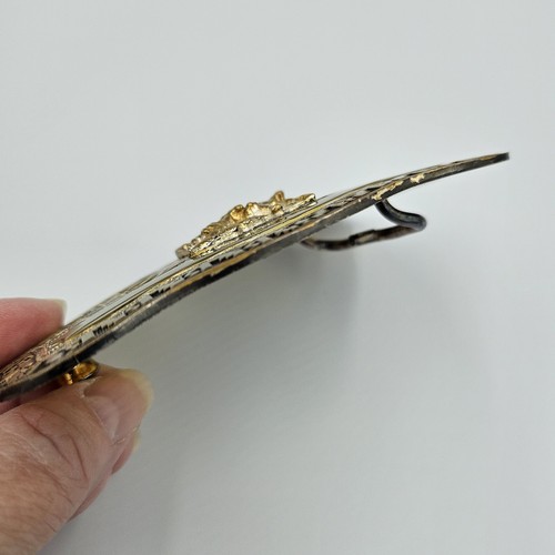 Hebilla de cinturón de bronce crumrine plateada de colección para joyeros Reno NV Rodeo en excelente estado - Imagen 7 de 10