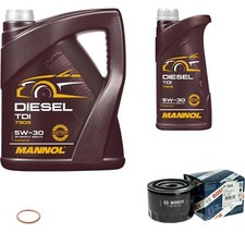 BOSCH Ölfilter 6 L MANNOL Diesel TDI 5W-30 für Fiat Ducato Kasten 130 Multijet