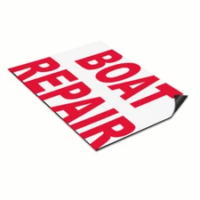 Car Magnet Set of 2 Boat Repair Red A Car Advertising Industrial Sign