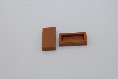 Lego 10x Platte Fliese 1x2 plate tile 3069b mittel medium nougat