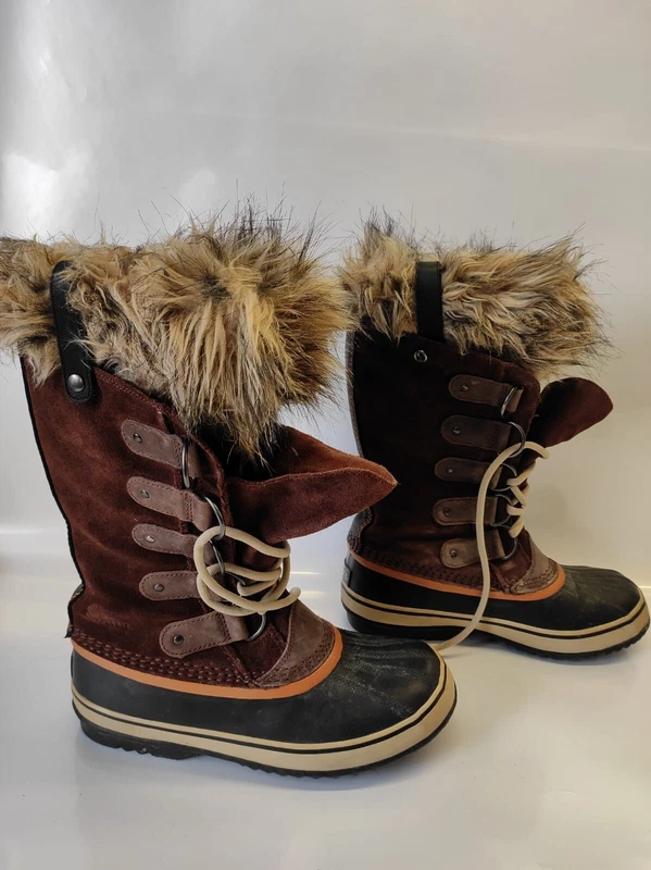sorel joan of arctic winter fur suede snow warm boots