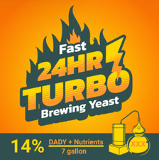 24 Hour Turbo Yeast with Nutrients DADY Moonshine Alcohol Whiskey Rum Vodka USA