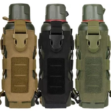 Tactical Water Bottle Holder Attachment Outdoor Molle Radio Walkie Talkie Pouch