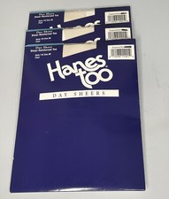 3 Pairs Hanes Too Pantyhose Day Sheers Reinforced Toe Style 116 Pearl Size AB