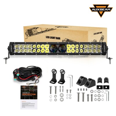 AUXBEAM 22'' 22000LM 5D-PRO LED Light Bars  w/ 5D Projectors KW3 + Wiring Harness