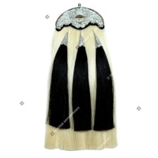 Handmade Three Tassel Piper's Long Hair Sporran  100 Original Horse Hair