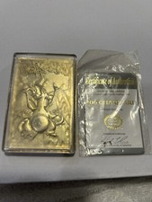 1999 Pokemon Burger King Charizard 23K Gold Plated Trading Card, Ball, Cert