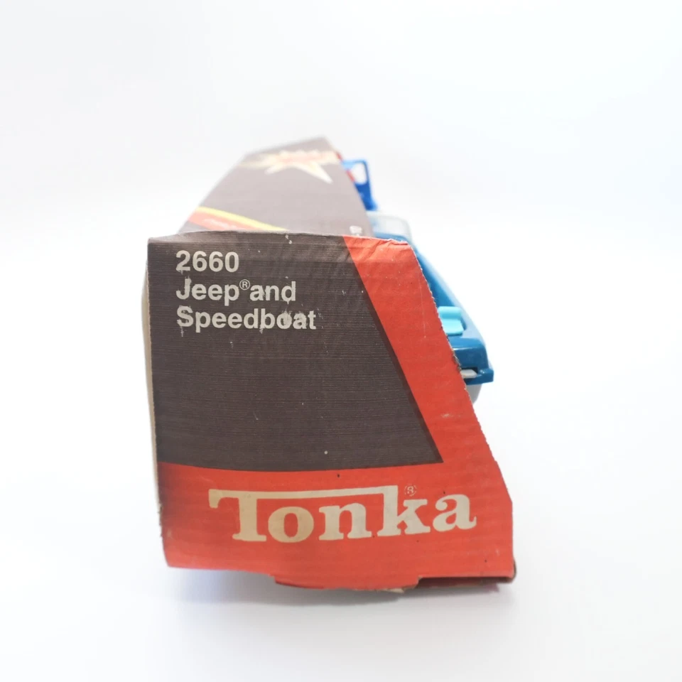 RARE Tonka Jeep Trailer & Speed Boat 2660 1982 - Image 4 of 4