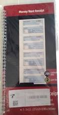 Money/Rent Receipt Books Set Of 2 Carbonless  2 Part Form