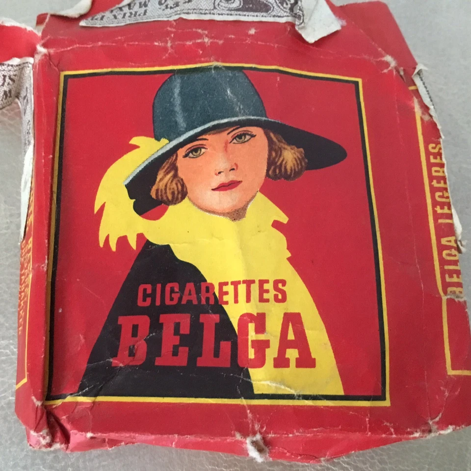 BELGA - Paquet de cigarettes Ancien vide Époque Art Deco 1920- 1930 - Photo 2/4