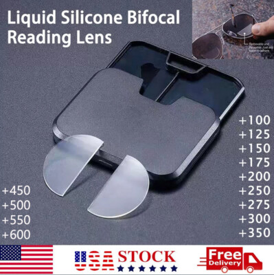 Stick-on Bifocal Reading Lenses Magnifying Reader Lenses for Sunglasses/Glasses