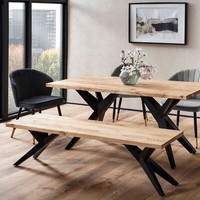 Esszimmerbank Finebuy Sitzbank 160 Cm Akazie Massivholz Essbank Loft Holzbank