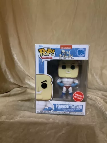 Funko Pop!  Ren & Stimpy - Powdered Toastman - GameStop #1094 w/Protector