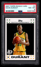KEVIN DURANT 2007 TOPPS ROOKIE CARD #2 PSA 8 NM-MT 2007-2008 NBA BASKETBALL '. rookie card picture