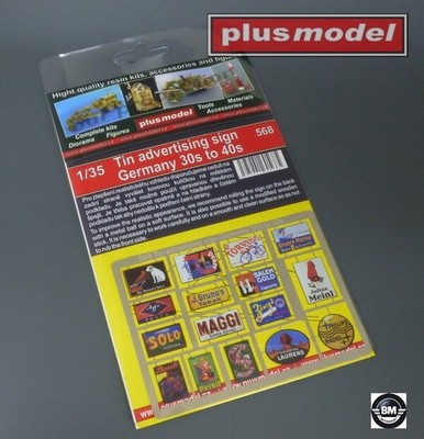 Plus Model Tin Advertising signs Germany 30s to 40s Diorama 1:35 Art. 568
