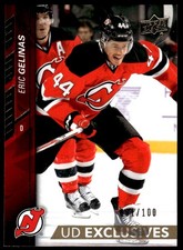 2015-16 Upper Deck UD Exclusives Eric Gelinas 081/100 New Jersey Devils #371