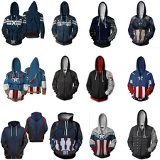 Winter Soldier Captain America Flash Falcon Star Lord Hoodie Jacket Sweatshirts