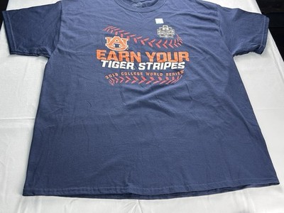 Auburn Tigers 2019 College World Series Earn Your Tiger Stripes T-Shirt XL NCAA