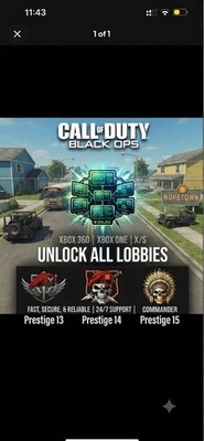 COD Black Ops 1 Unlock All | Any Prestige | Xbox 360   Xbox One   Series X/S