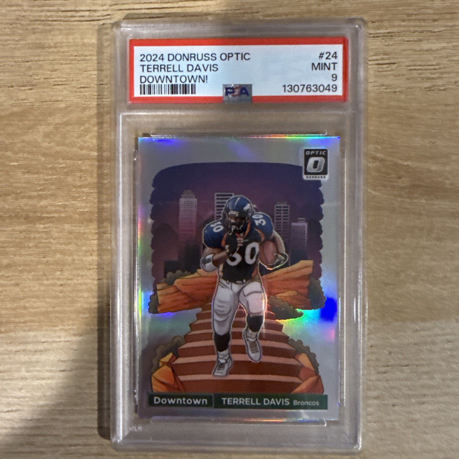 PSA 9 2024 Panini Donruss Optic - Downtown! Terrell Davis #24
