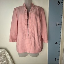 Alfred Dunner Pink Barbiecore Blazer Jacket Women's 10