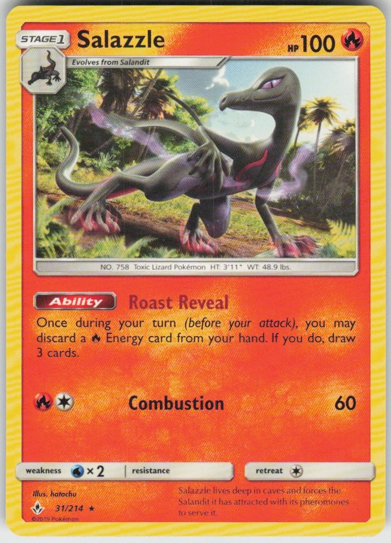 Salazzle 31/214 Rare Unbroken Bonds Near Mint