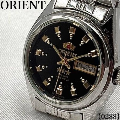 ORIENT Os Noip Zoo T ORIENT 3 Star Watch Pair Silver Black Automatic 21 Jewels