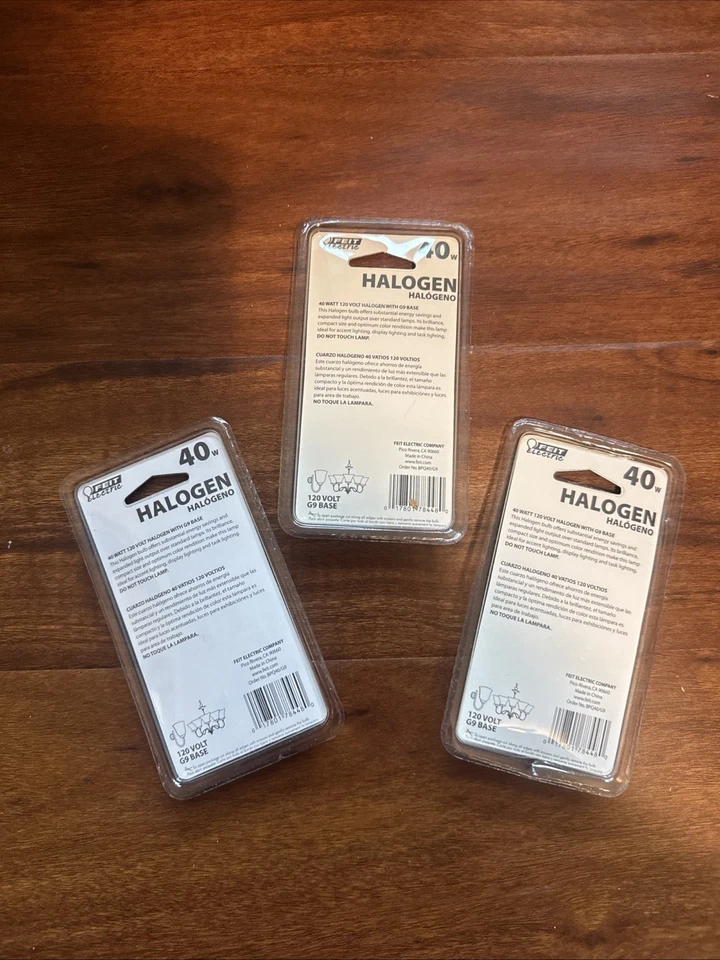 NEW Feit Electric 40 Watt Halogen LED Bulb G9 Base 120 Volt 3 Packages Sealed - Image 2 of 4