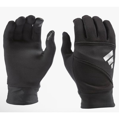 NEW ADIDAS Running Touchscreen Reflective Gloves Black Women's Large