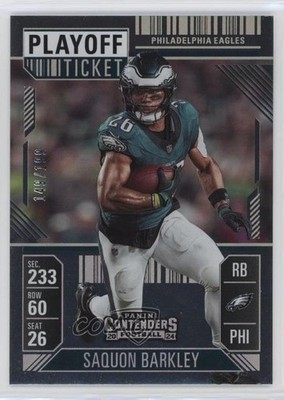 2024 Panini Contenders Playoff Ticket 149/199 Saquon Barkley #80 16wc