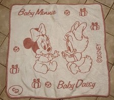 Disney Baby Minnie Mouse Baby Daisy Duck baby Pink  White Thick Blanket 42x45"