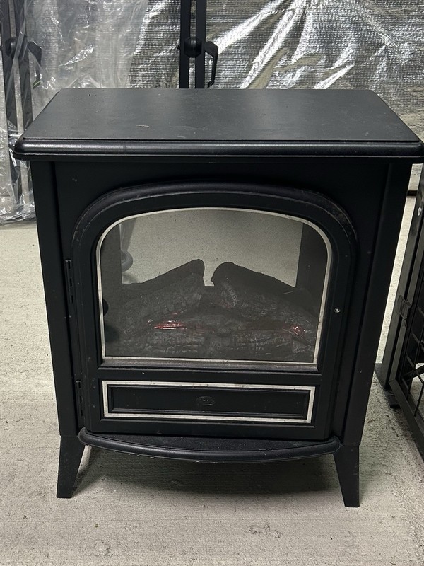 Dimplex DCS20B Portable Electric Stove Heater, Flame Effect, 2 Heat, Black