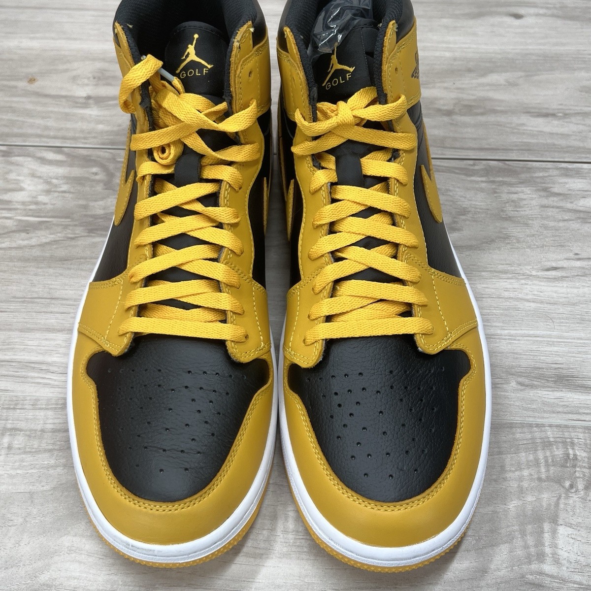 Nike Air Jordan 1 Golf High Pollen Black/Yellow Men's Size 13