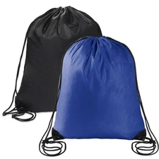 2 Pcs Drawstring Backpack Bags Sports Cinch Sack String Bags Black Dark Blue Dra