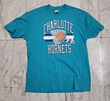 Vintage Charlotte Hornets Single Stitch Basketball Shirt NBA Mens XL Made In USA