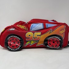 Disney Pixar Cars Lightning McQueen Red Rolling Luggage Suitcase Vacation Bag
