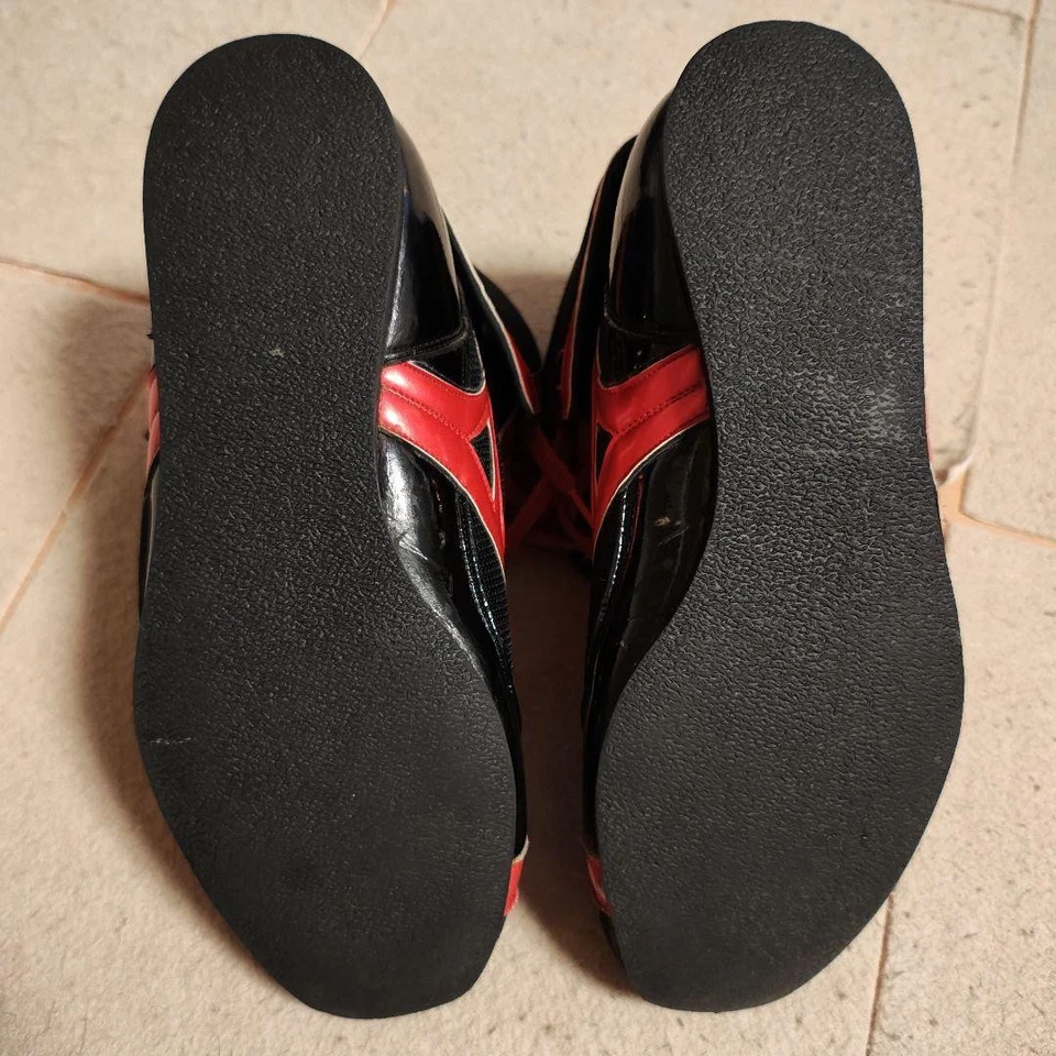 Zapatos de Boxeo MIZUNO EF184 Negro Rojo Línea US7.5 / 25.5cm 21GX184 Usados Foto 4 de 4