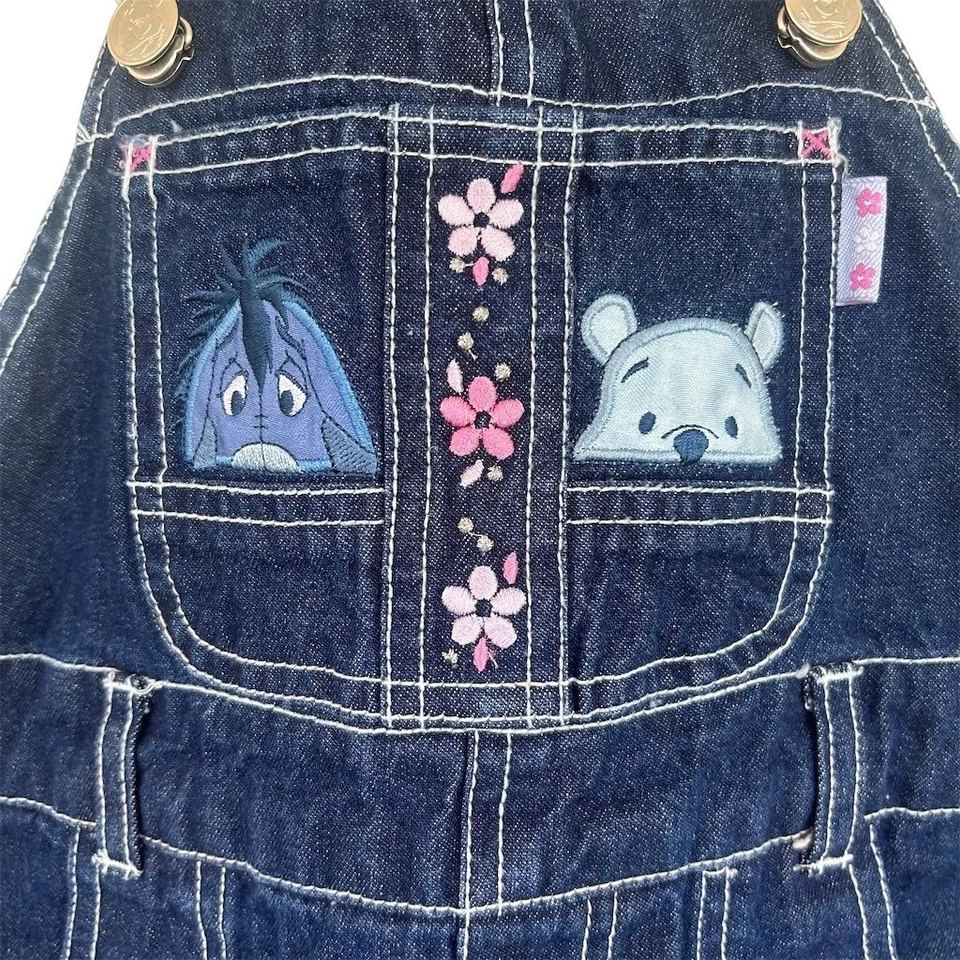 Mono vaquero vintage 2000 Y2K Disney Winnie the Pooh niños bordado talla 7-8 Foto 3 de 4