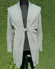 1950$ Brunello Cucinelli Pure Cashmere Cinch Cardigan Knit Light Olive Size M/L